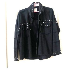 Zara black jean jacket